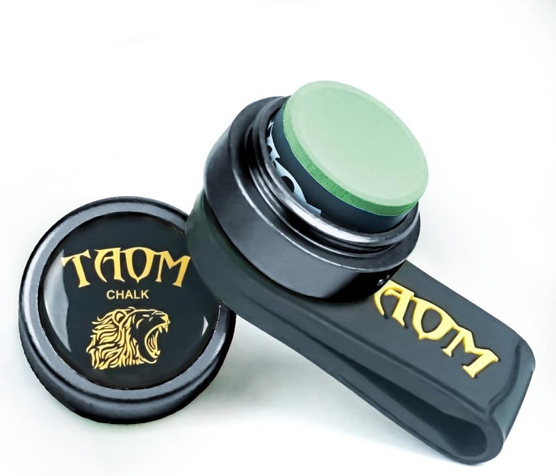 Banly TAOM Round Shaped Pool Chalk Holder, Portable Pool Chalk Cubes, Magnetic Mini Chalk Holder Pool Billiards, Pool Cue Chalk Case Container Box for Billiard Cue Tip Tool Pool Table Snooker Accessories - Image 1